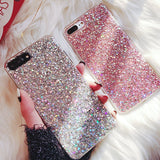 Silicone Bling Glitter Crystal Sequins Phone Case for Huawei