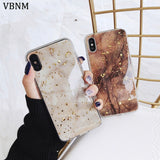 Luxury Gold Foil Bling Marble Phone Case For iPhone