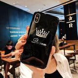 Crown King Queen Moon Stars Feather Case on For Huawei