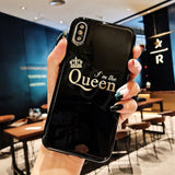 Crown King Queen Moon Stars Feather Case on For Huawei