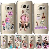 Fashion Black Brown Hair Cover For Samsung