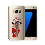 Fashion Black Brown Hair Cover For Samsung