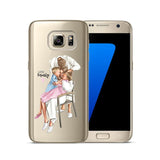 Fashion Black Brown Hair Cover For Samsung