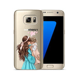 Fashion Black Brown Hair Cover For Samsung