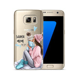 Fashion Black Brown Hair Cover For Samsung
