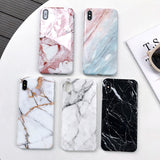 Marble Silicon Soft TPU Back Cover on for Huawei