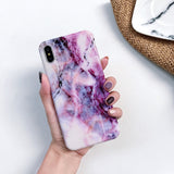 Marble Silicon Soft TPU Back Cover on for Huawei
