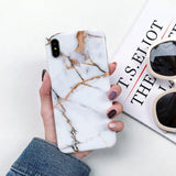 Marble Silicon Soft TPU Back Cover on for Huawei