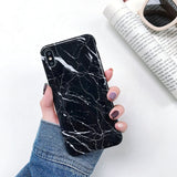 Marble Silicon Soft TPU Back Cover on for Huawei
