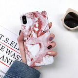 Marble Silicon Soft TPU Back Cover on for Huawei