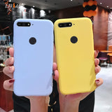 Candy Color Silicone Phone Case on For Huawei