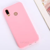 Candy Color Silicone Phone Case on For Huawei