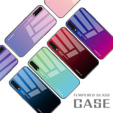 Gradient Tempered Glass Phone Case For Huawei